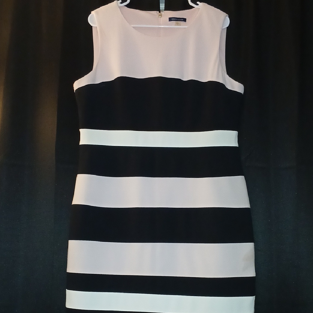 Tommy Hilfiger Pink and Black Sheath Mini Dress